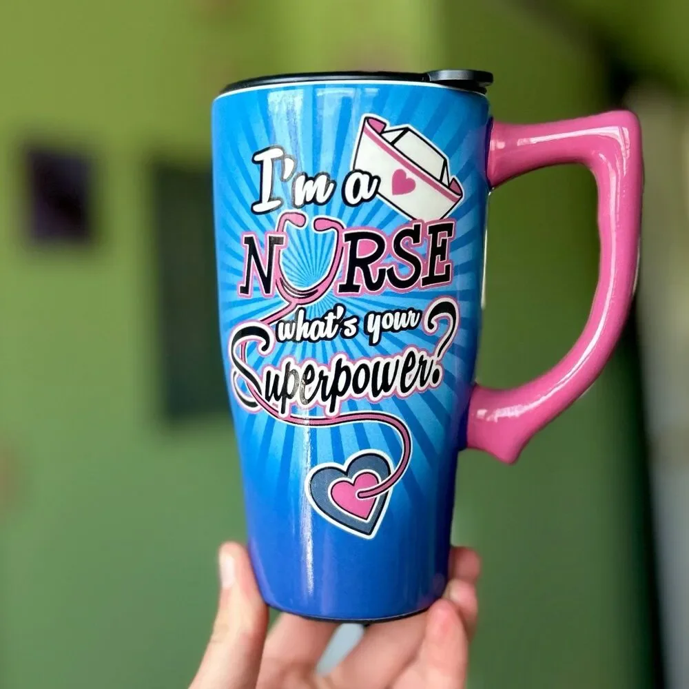 Nurse Hero Ceramic Travel Coffee Tea Mug - Picture 1 of 7